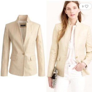 J. Crew Regent Metallic Linen Blazer